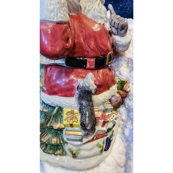 Fitz and Floyd TOYLAND SANTA COOKIE JAR 2070/106 Vintage Retired 12" Omnibus - Picture 7 of 16